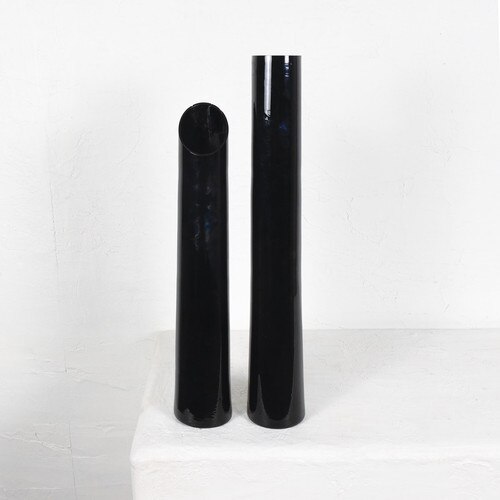 Black Glass Vase Set